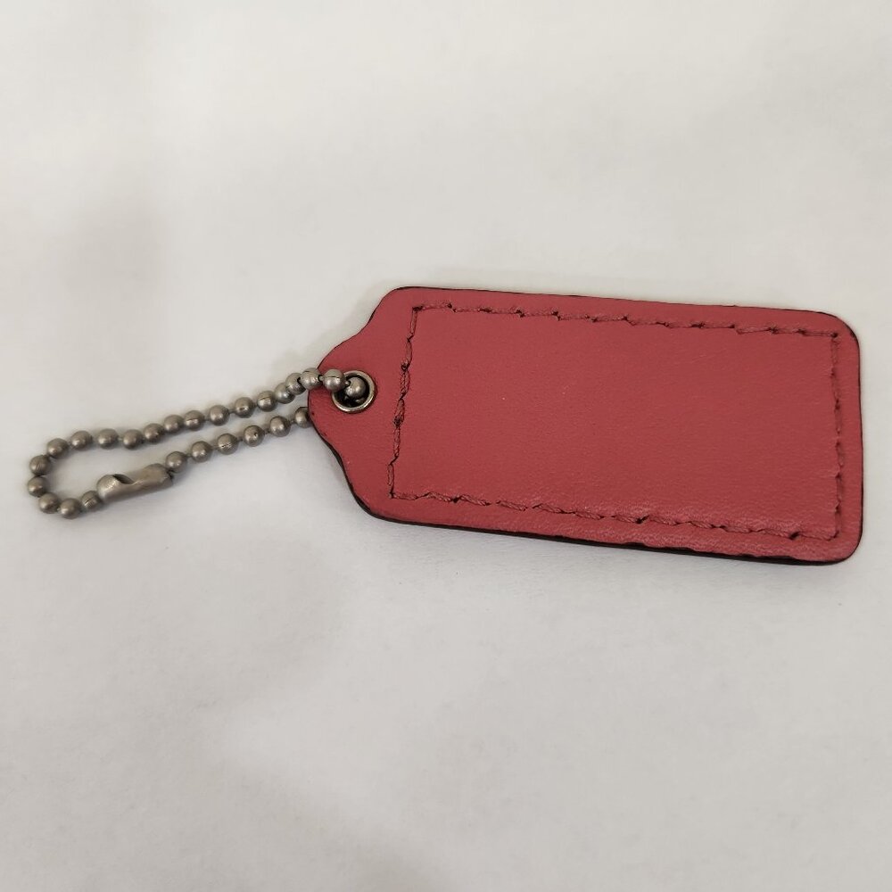 Coach Dusty Pink Coral Leather Hangtag - Picture 3 of 4